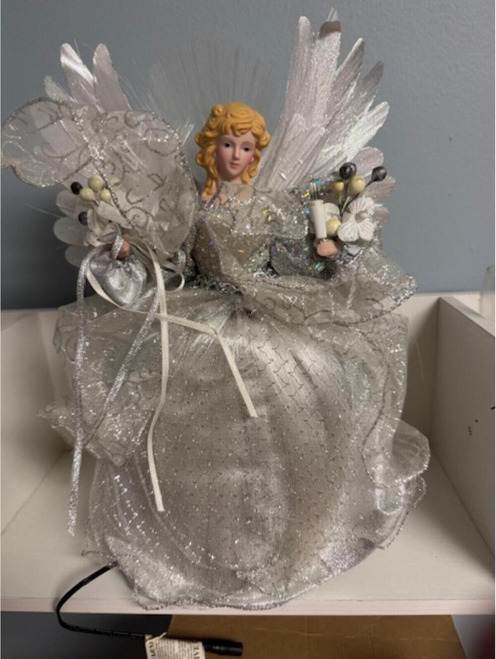 12 Inch Fiber-Optic Angel Tree Topper